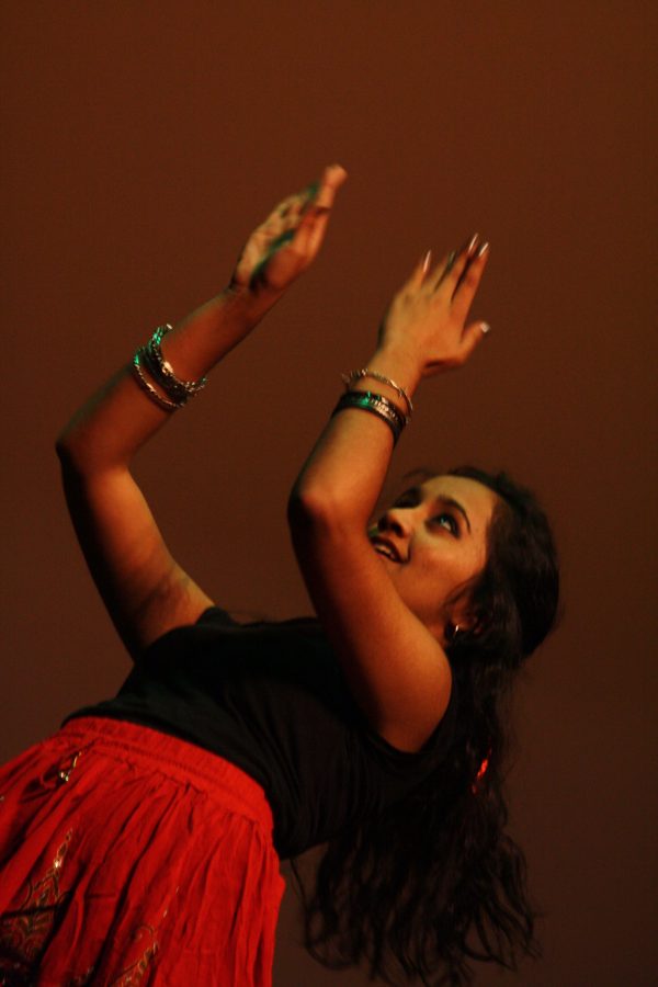 A budding Bollywood star: Junior Sumidha Katti fully immersed herself in the difficult dance moves and lively music during India Nite. The auditorium swayed to the dancers’ passionate movements.