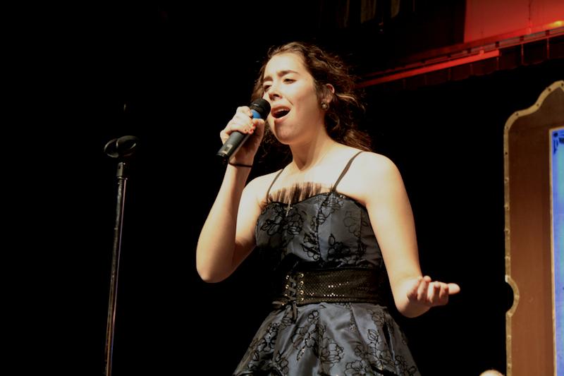 Sophomore Megan Kelly stands proud during her solo in Brave, a ballad in Satin N Laces show. The song, already hauntingly beautiful, is made unforgettable by Kellys performance.