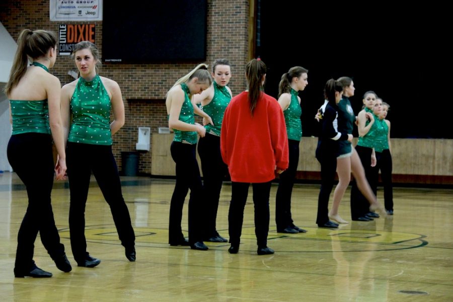 The RBHS Bruin Girls rehearse in preparation for upcoming competitions. Photo by Asa Lory.