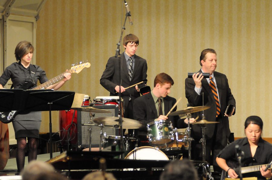 The RBHS jazz ensemble played at the Missouri Music Educators Association conference on Jan. 24 for a crowd of over 500 people. Photo used with permission from Ric Wilborn