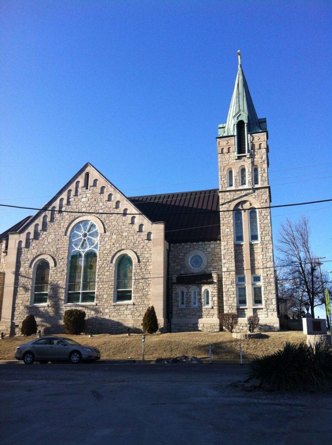 A Catholic church downtown. Photo by Laurel Critchfield