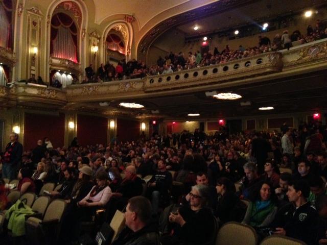 The Missouri Theatre was packed as viewers scrambled in to watch "Twenty Feet From Stardom." Photo by Lauren Puckett.