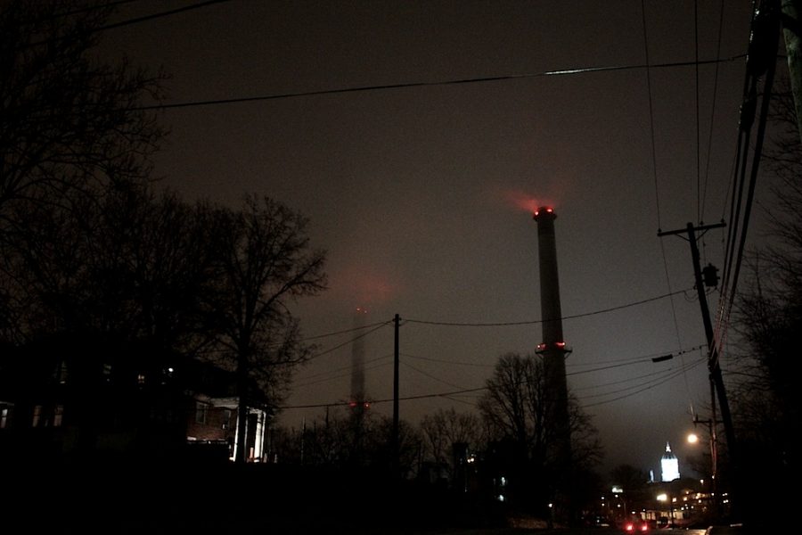 Eight twenty. The smokestacks greet me as I crest a hill, but theyre partially lost in mist. My feet start to get cold.