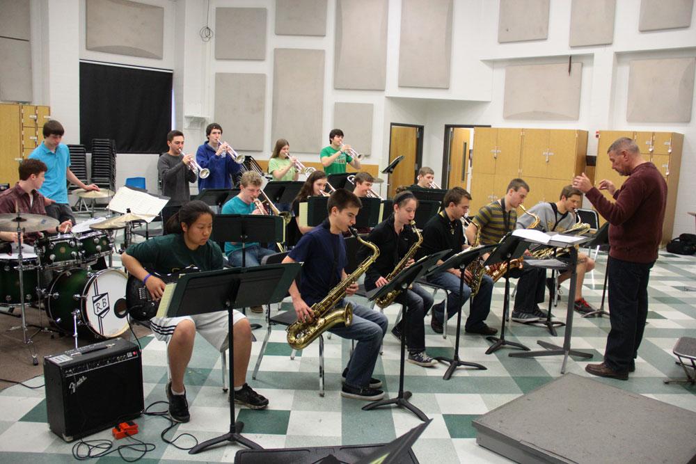 A new groove: Next year, all performing arts groups, including the jazz program, will increase in size with the arrival of freshmen. Photo by Asa Lory