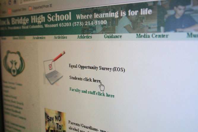 Students can find the EOS survey on the RBHS homepage. Photo by Ross Parks
