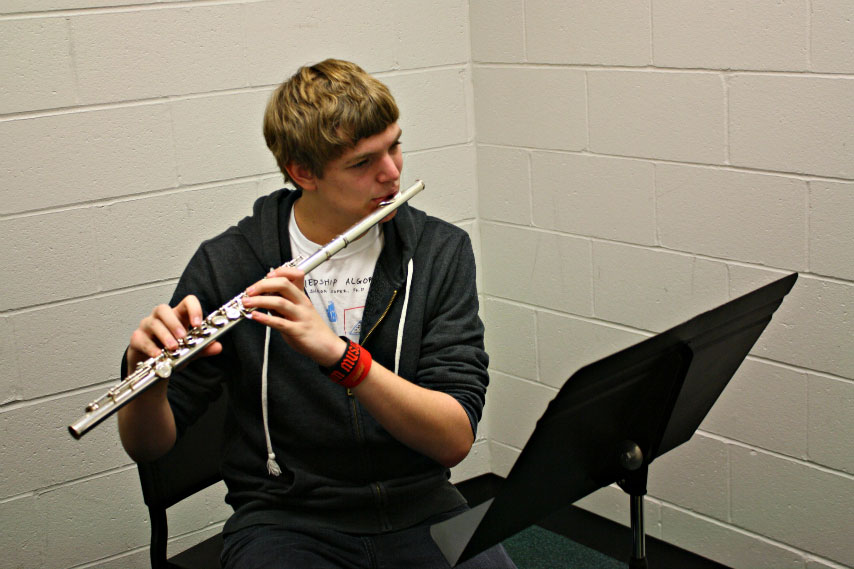 Flutist+practices+in+RBHS+music+wing.+Photo+by+Morgan+Berk