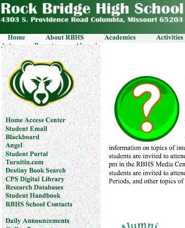 A few weeks ago, a new link labeled Blackboard appeared on the RBHS website. 