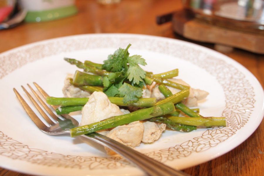 Chicken asparagus stir fry