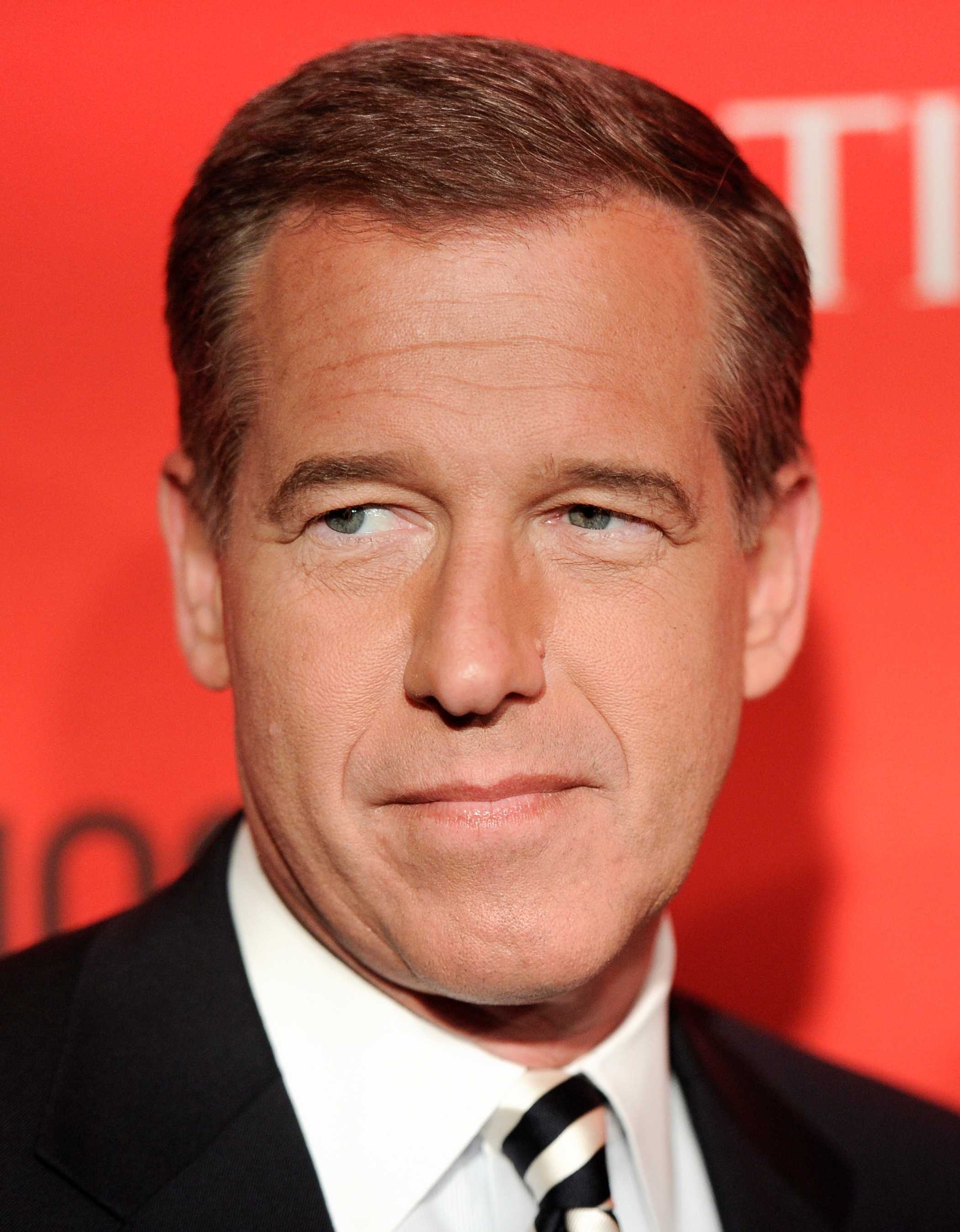 NBC News anchor Brian Williams attends the TIME 100 gala, celebrating the 100 most influential people in the world, at the Frederick P. Rose Hall on Tuesday, April 24, 2012 in New York. (AP Photo/Evan Agostini)