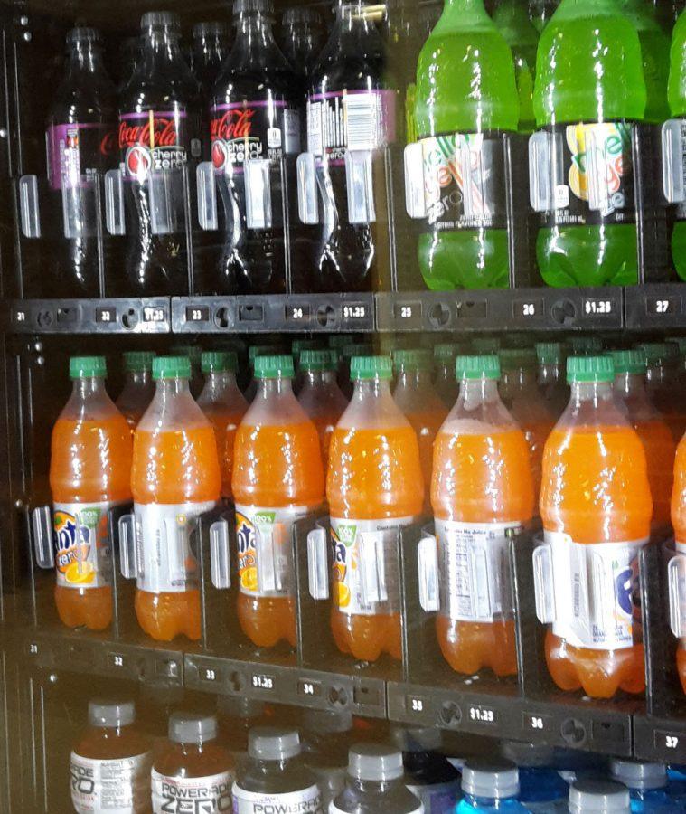 Rock Bridge High School still offers suggary sodas to students in vending machines.