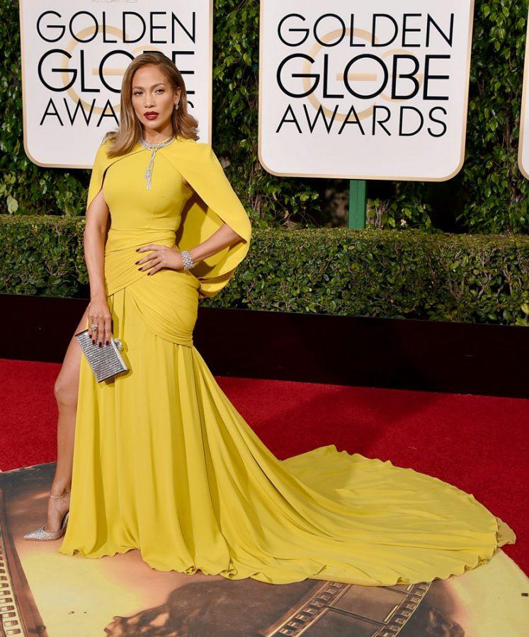 Jennifer Lopez arrives at the 73rd annual Golden Globe Awards on Sunday, Jan. 10, 2016, at the Beverly Hilton Hotel in Beverly Hills, Calif. (Photo by Jordan Strauss/Invision/AP)