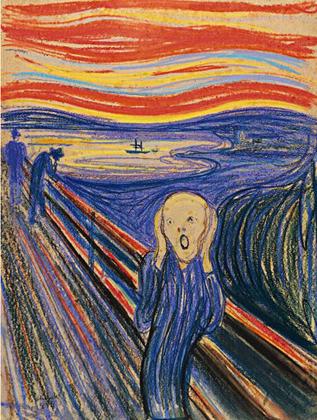 This photo provided by Sotheby's shows "The Scream" by Norwegian painter Edvard Munch. The work, which dates from 1895 and is one of four versions of the composition, will lead Sotheby's Impressionist & Modern Art Evening Sale in New York on May 2, 2012. (AP Photo/Sotheby's)