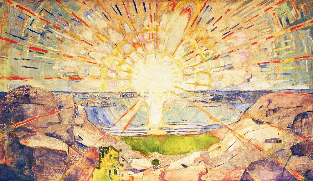 "The Sun" by Edvard Munch (1909). Photo by EdvardMunch.org