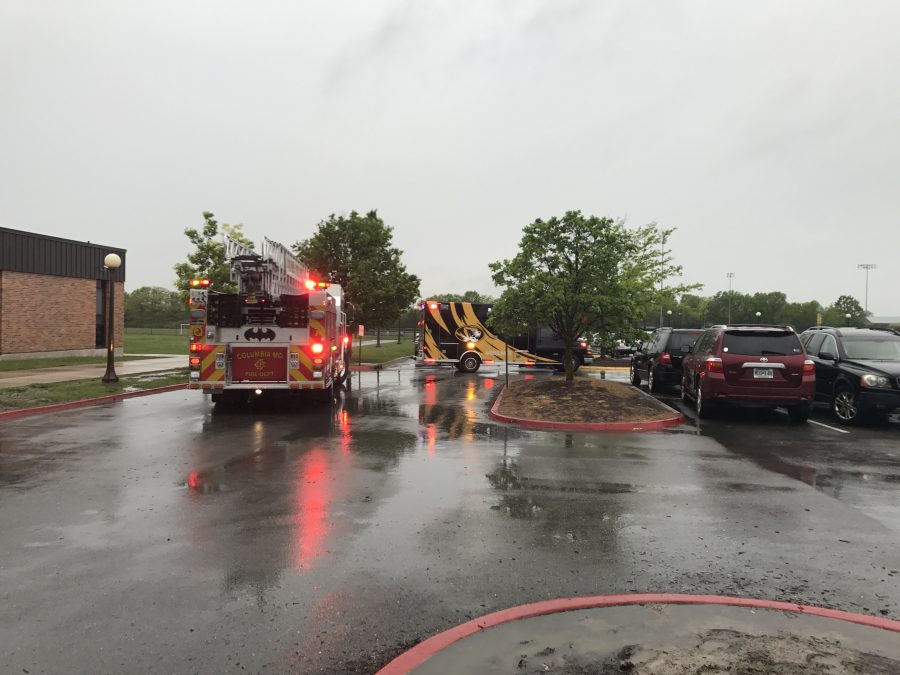 Emergency vehicles rushed to North parking lot