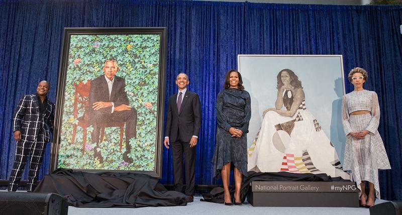 National+Portrait+Gallery+unveils+the+portraits+of+former+President+Barack+Obama+and+Mrs.+Michelle+Obama+by+artists+Kehinde+Wiley+and+Amy+Sherald.+Source%3A+Pete+Souza.