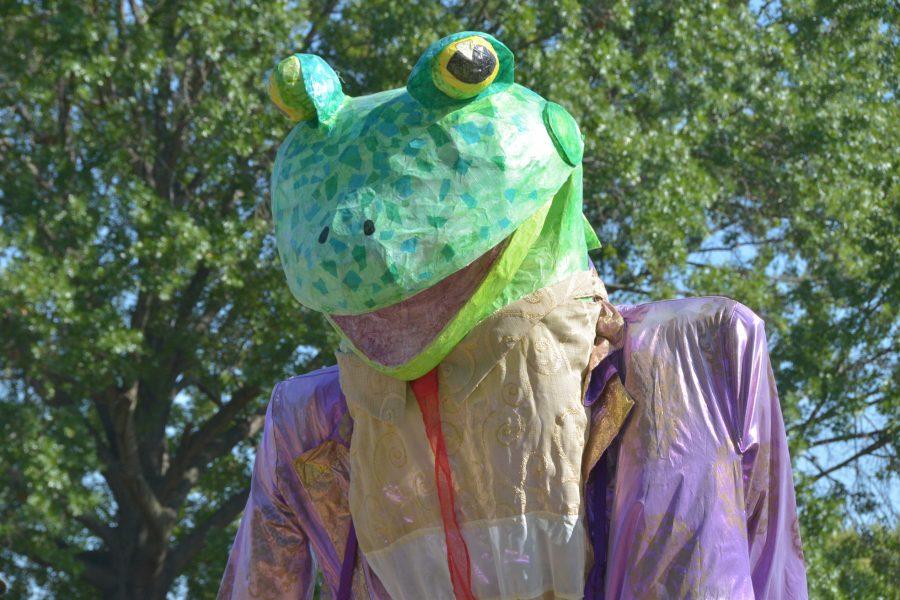 Jesse Cook in his frog puppet outfit. Photo by Bailey Stover.