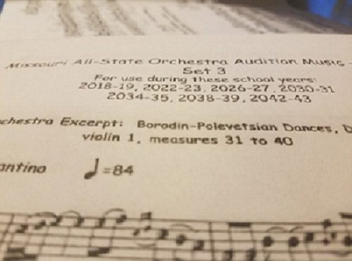 2018-2019 All-State Orchestra excerpts for auditions Dec 1.