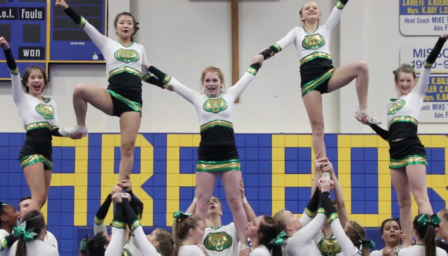 RBHS cheers at regionals