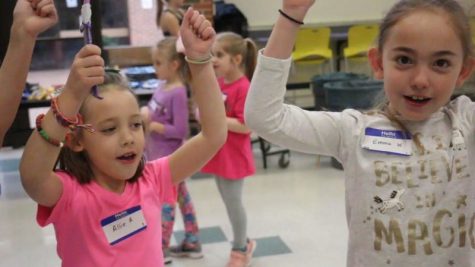 Cheerleading provides clinic for young athletes
