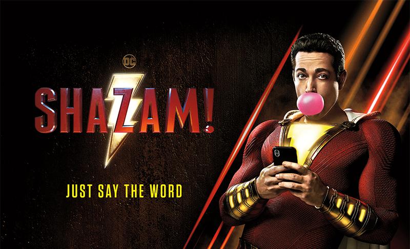 A section of the official poster for Shazam(2019)