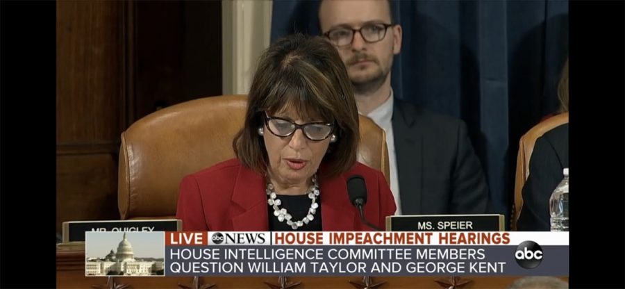 Mrs. Speier, a member of the GOP committee, continues to question Taylor about Ukraine prosecution.