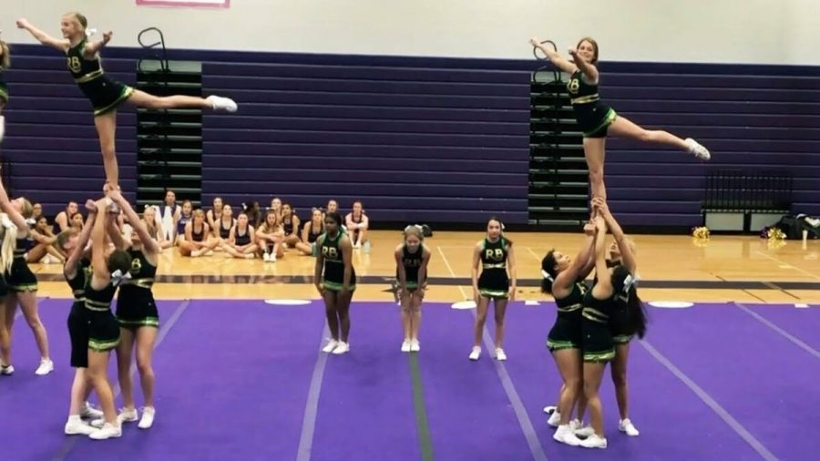 Cheer performs in showcase