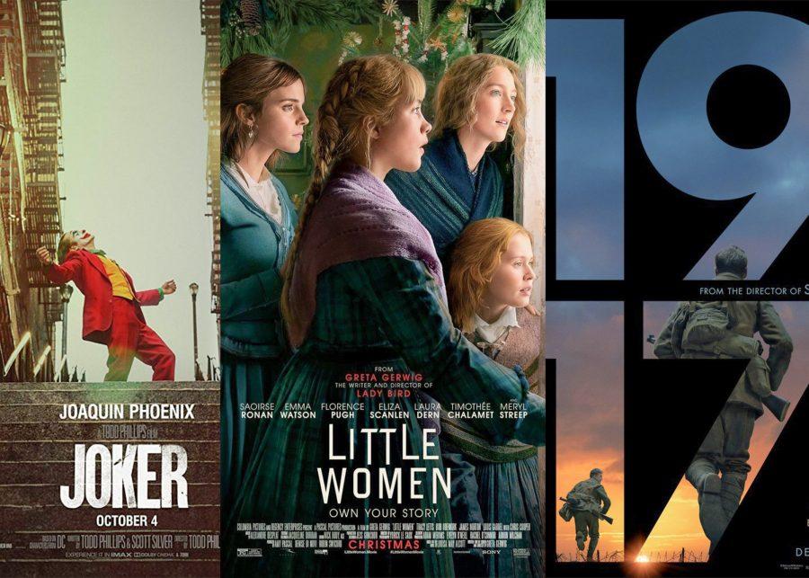 Oscar nominated movies Joker, Little Women, and 1917