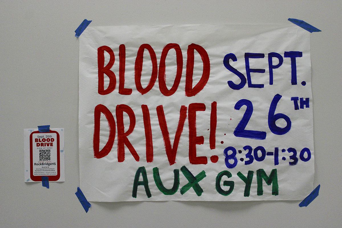RBHS+displays+sign+for+annual+blood+drive.