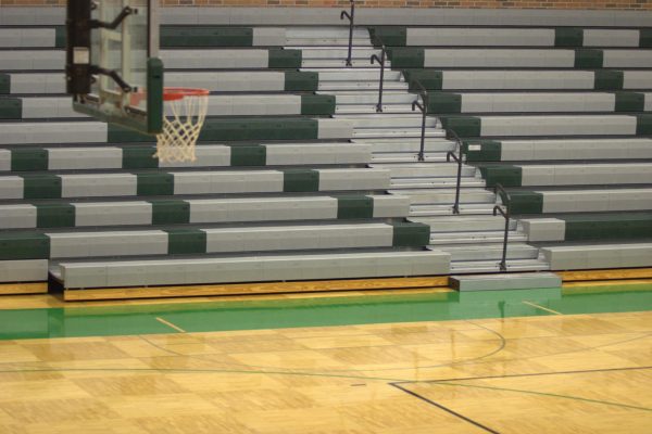 Photo of the empty gym at RBHS. 