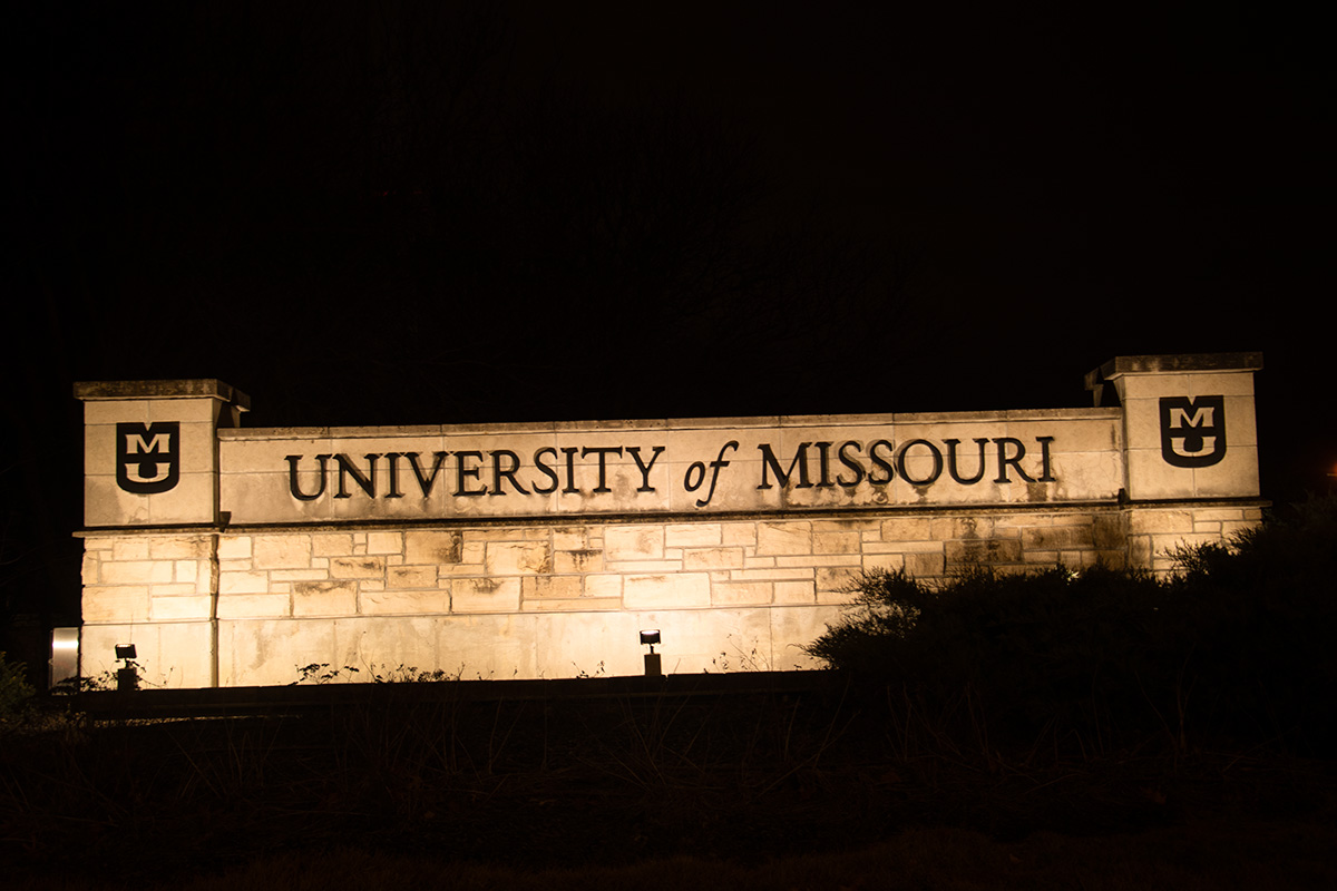 This is the sign of the University of Missouri in front on Mizzous campus. Three RBHS seniors are currently committed to the University.