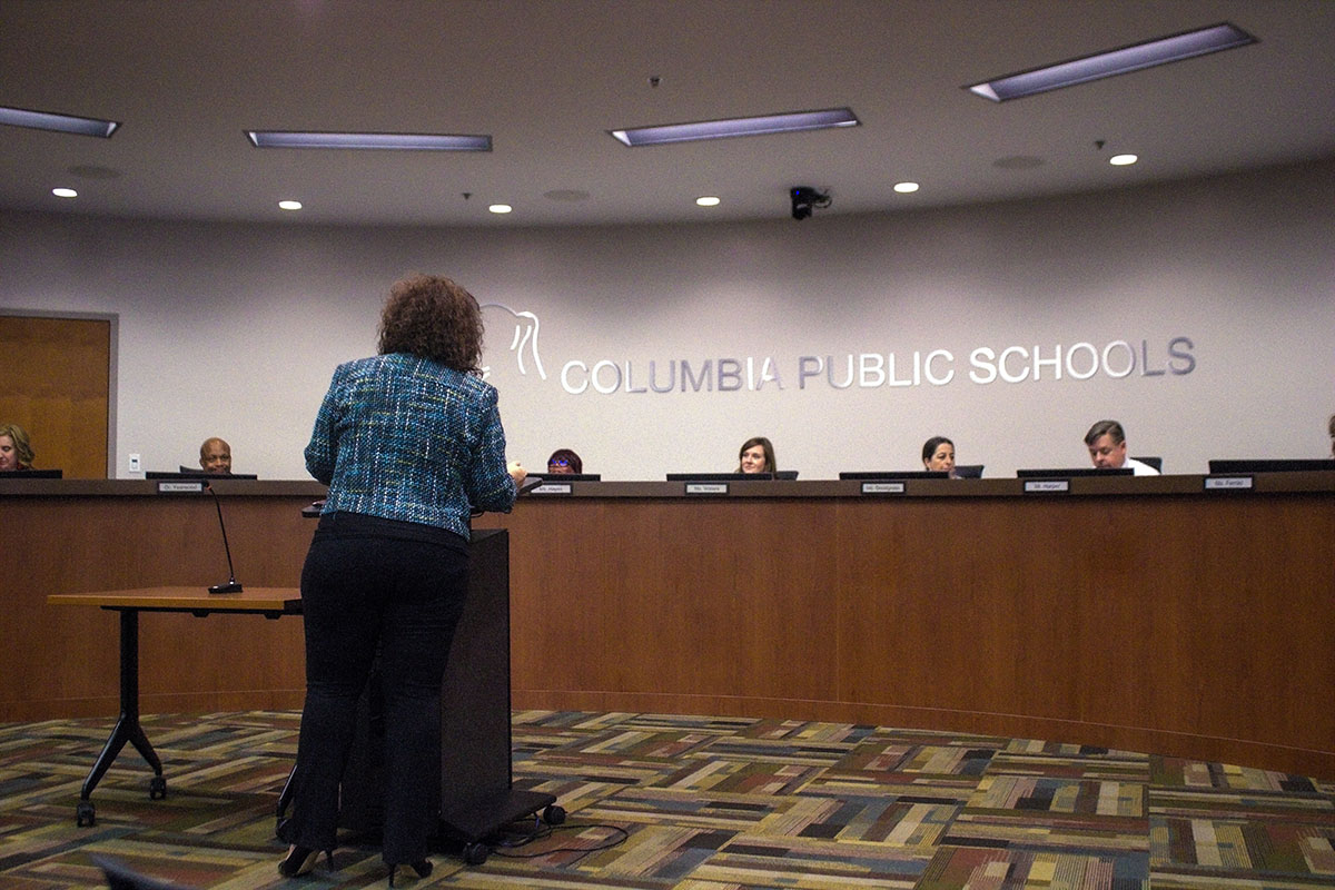 CPS Assistant Superintendent for Secondary Education Dr. Helen Porter addresses the school board at the BOE meeting on Dec. 11.