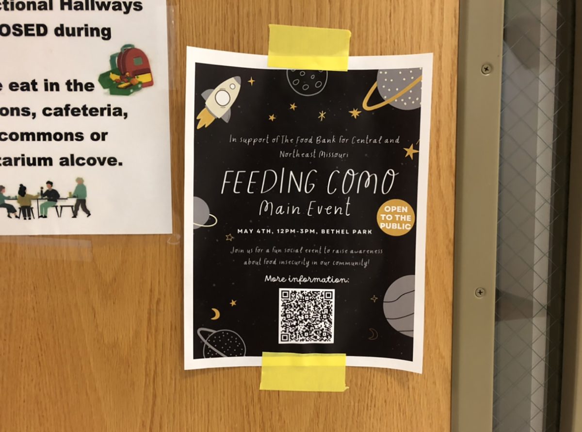 Photo of Feeding Como flyer. The main event for Feeding Como is May 4, from 12pm-3pm at Bethel Park. 