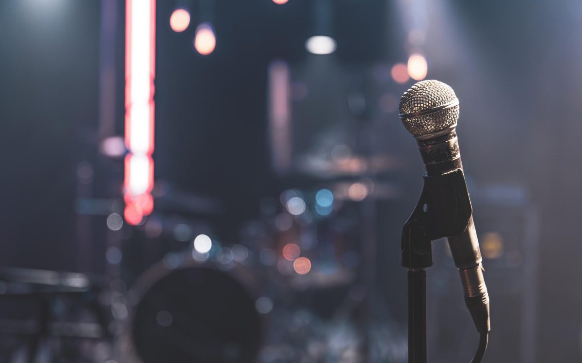 Close up of a microphone.