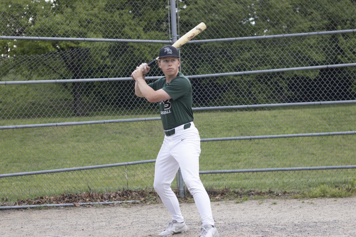 At the plate, Josh Marsh gets ready to hit a ball. This year, Marsh has worked hard in perfecting his swing and has hit high in the batting order the entire year. “You're going to experience some challenges in high school, whether it be academically or athletically, but  just pushing yourself to do the best that you can instead of backing down or giving up is really important,”Marsh said. “Overall it is important that you stay persistent.”